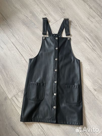 Сарафан кожаный XS
