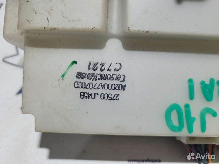 Блок управления отопителем nissan qashqai j10