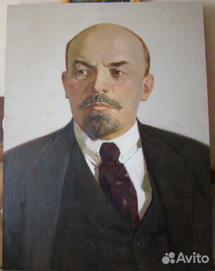 Ленин. Огромный портрет 1,2х1,6 метра, холст масло