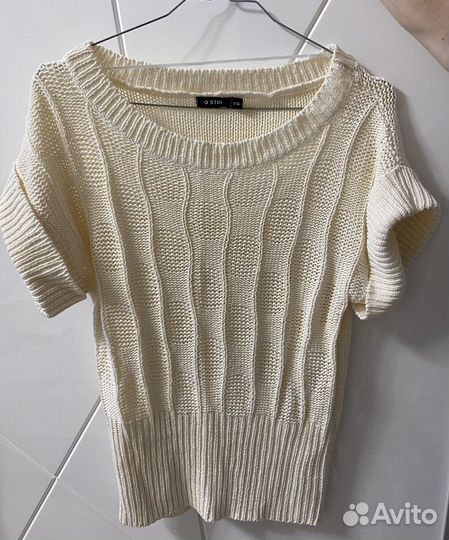 Пуловер с коротким рукавом