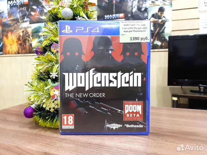 Wolfenstein The New Order (PS4, б/у, рус. суб.)