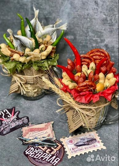 Мужские, сладкие, съедобные букеты, новогодние