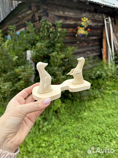 Поделка из дерева. Деревянные пингвины
