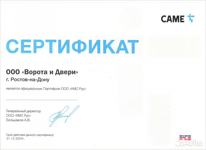 Came A3000 привод для распашных ворот (001A3000A)