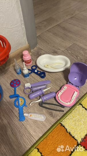 Больница,кассовый аппарат, машина для кукол