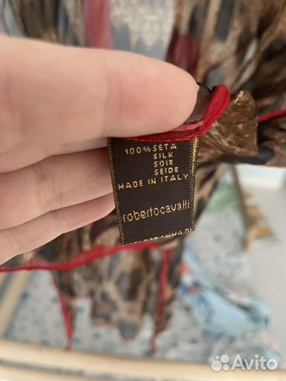 Шелковый шарф roberto cavalli