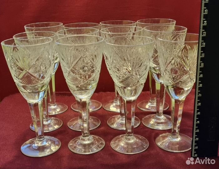 Рюмки, стопки, рог хрусталь, стаканы для воды/сока