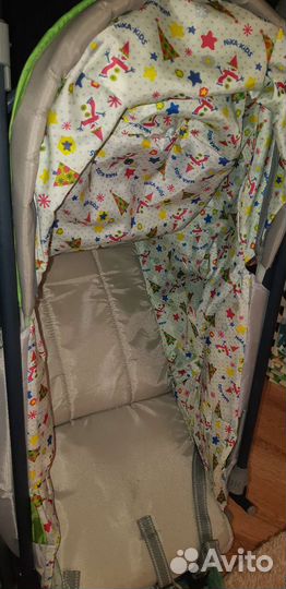 Детские санки коляска с большими колесами