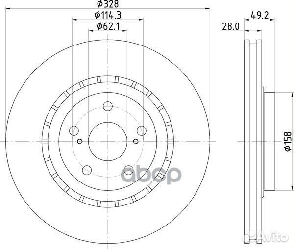 Тормозной диск ND1095K nisshinbo
