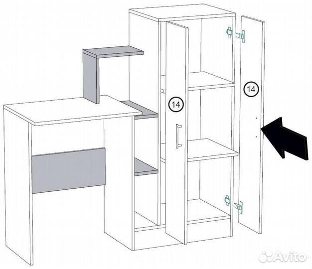 Компьютерный стол Скм 1