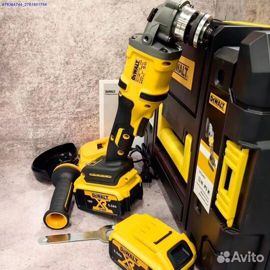 Болгарка ушм dewalt аккумуляторная 125 мм 2 аккум