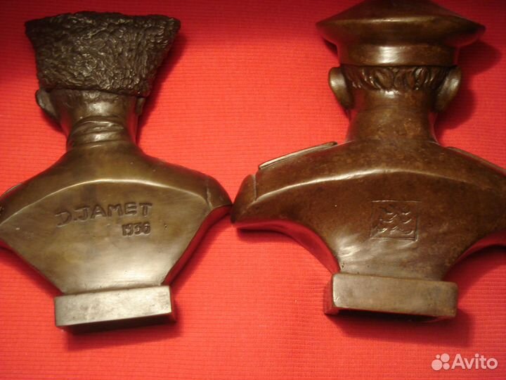 Военные Бюсты Деникин Колчак Врангель 1918 Бронза