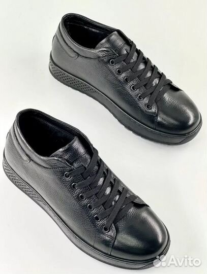 Полуботинки из натуральной кожи и меха зимние