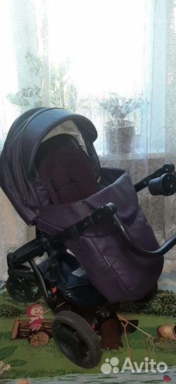 Коляска 3 в 1 adamex monte carbon