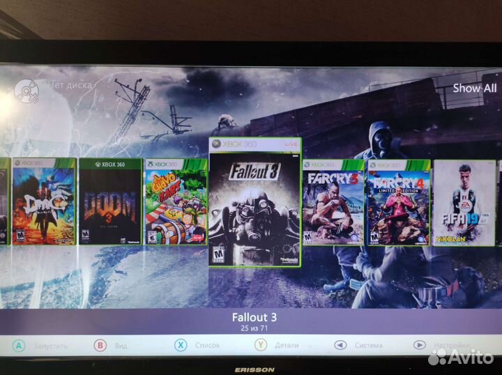 Xbox 360 500Gb 70игр 2геймпада freeboot