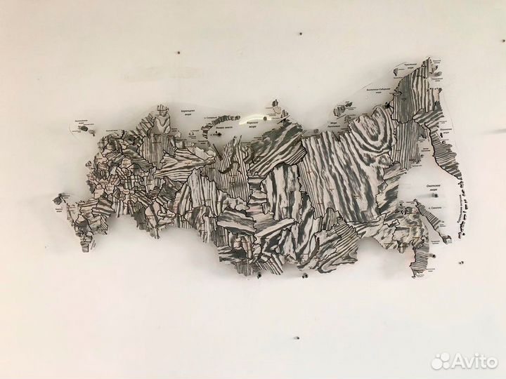 Карты России из дерева Новосибирск