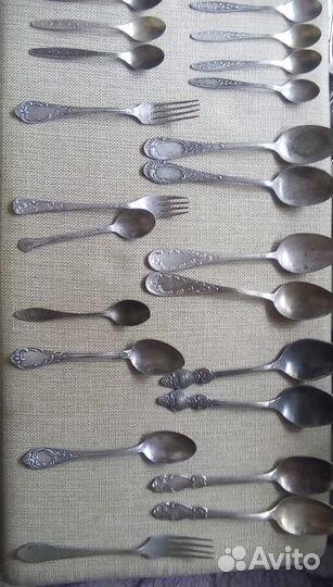 Мельхиоровые вилки ложки