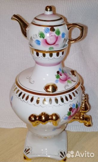 Самовар розовая Гжель - новый