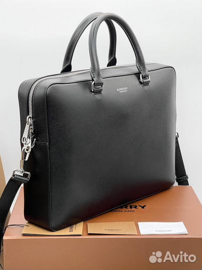 Мужская сумка ноутбука портфель Burberry из кожи