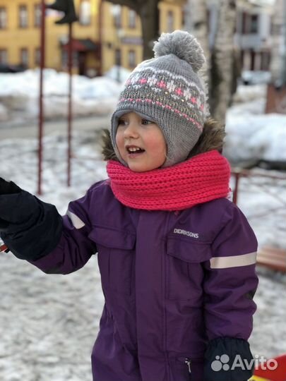 Детские шапки зима для девочек на 3-5 лет