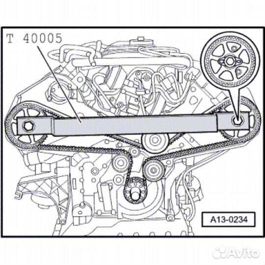 Установочная планка для валов VAG V8