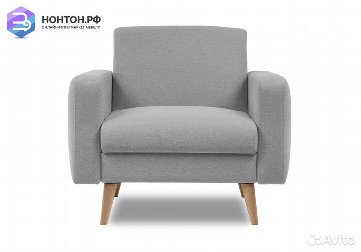 Кресло книжка Верден серое