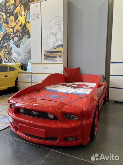 Кровать машина мустанг3d
