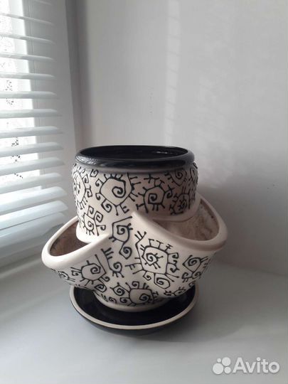 Кашпо керамика новое