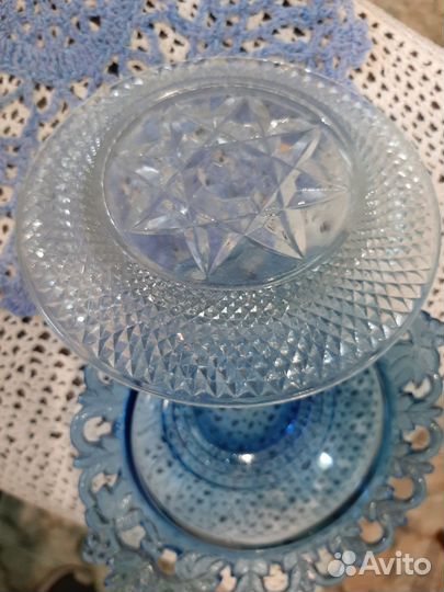 Ваза цветное стекло винтаж