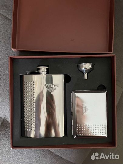 Подарочный набор viron с флягой и портсигар