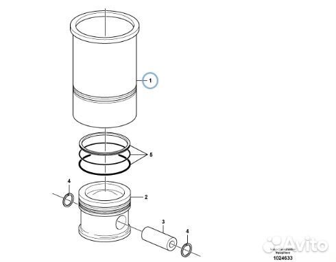 Комплект гильзы цилиндра VOE3884641 / 3884641