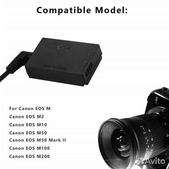 USB c Адаптер питания LP E-12. Для Canon EOS M