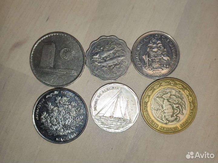 Монеты Кабо Верде, Багамы и Мексика