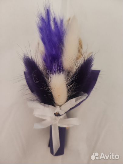 Магнит- букетик из сухоцветов на холодильник