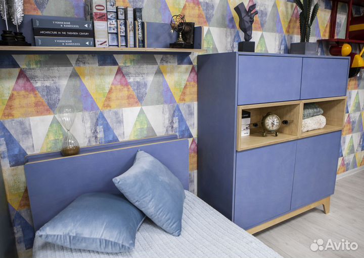 Шкаф ученический синий