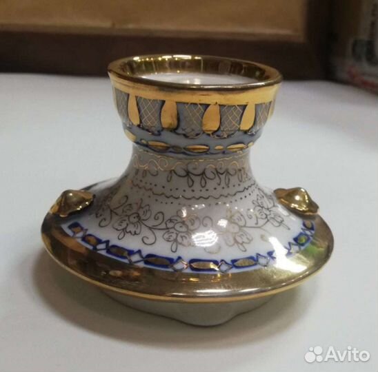 Сувенирный самовар шкатулка Гжель