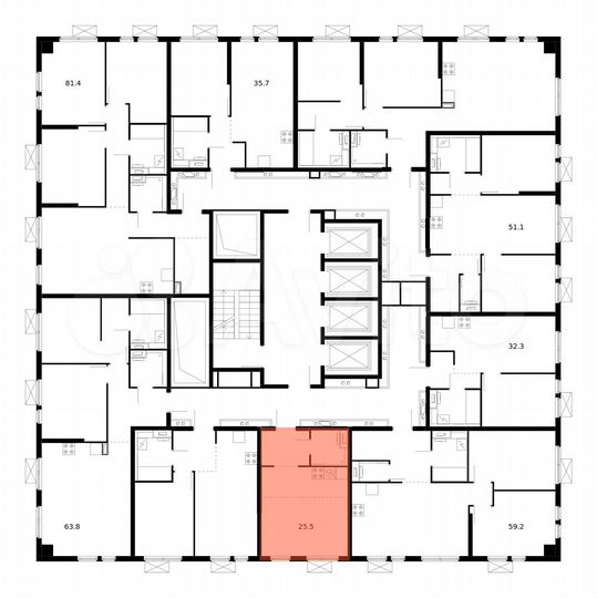 Квартира-студия, 25,5 м², 2/33 эт.
