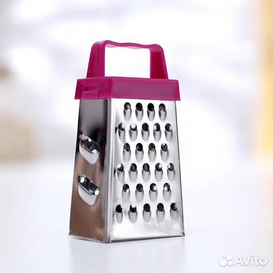 Терка 4-х сторонняя 3,5х6,5х3 см, цвета микс 54927