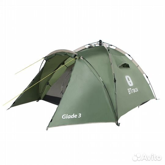 Палатка быстросборная Glade 3 BTrace (Зеленый)