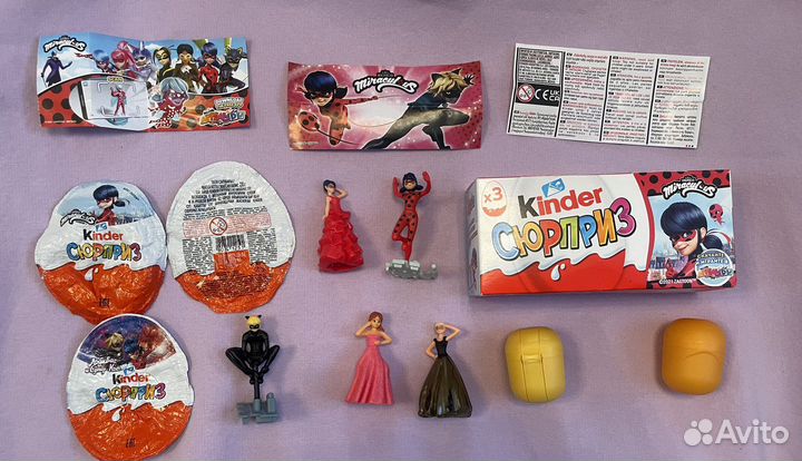 Kinder киндер игрушки «леди баг и супер-кот»