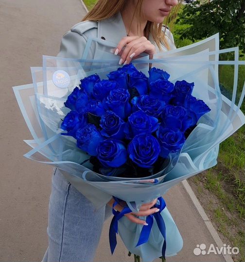 Синие розы / букет