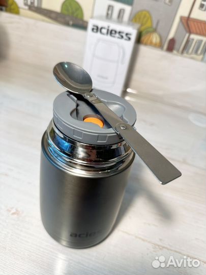 Термос с широким горлом 0,6л