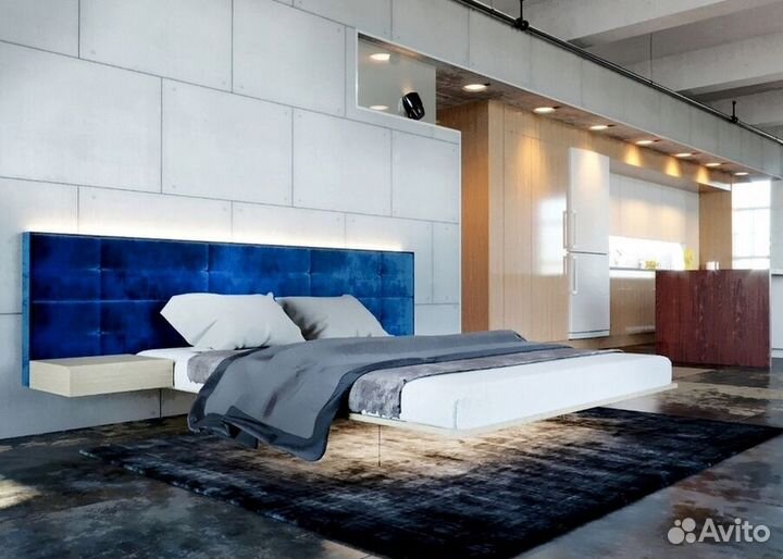 Парящая кровать на металлокаркасе