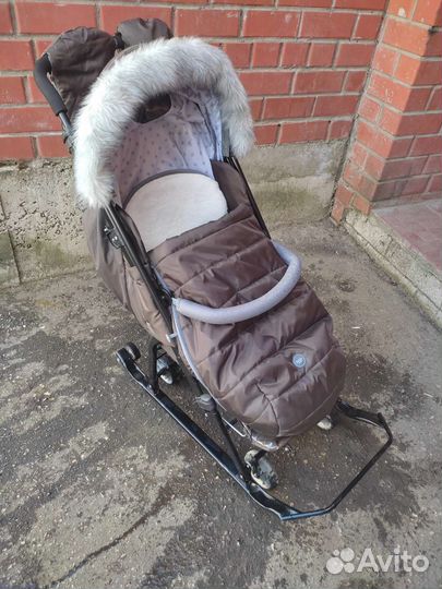 Детские санки коляска ника