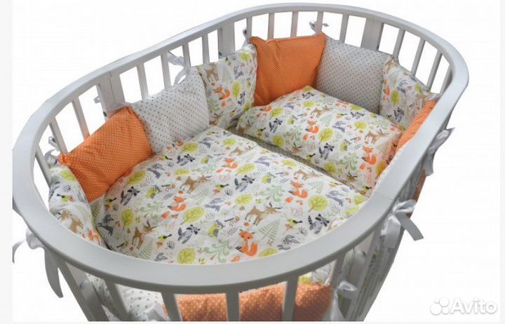 Бортики подушки в детскую кроватку