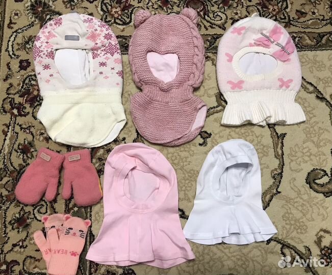 Теплые шапки на девочку