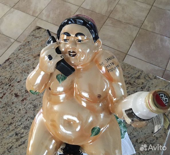 Бутылка от водки, керамика, с дозатором