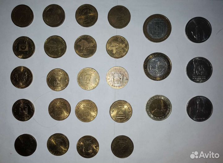 Монеты из биметалла,советск.,серебр.,другие монеты