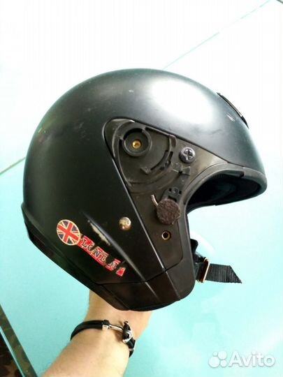 Мотошлем. Черный. Чоппер