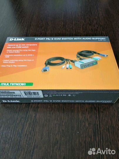 D-Link KVM-121 switch 2-port ps/2 kvm switch with